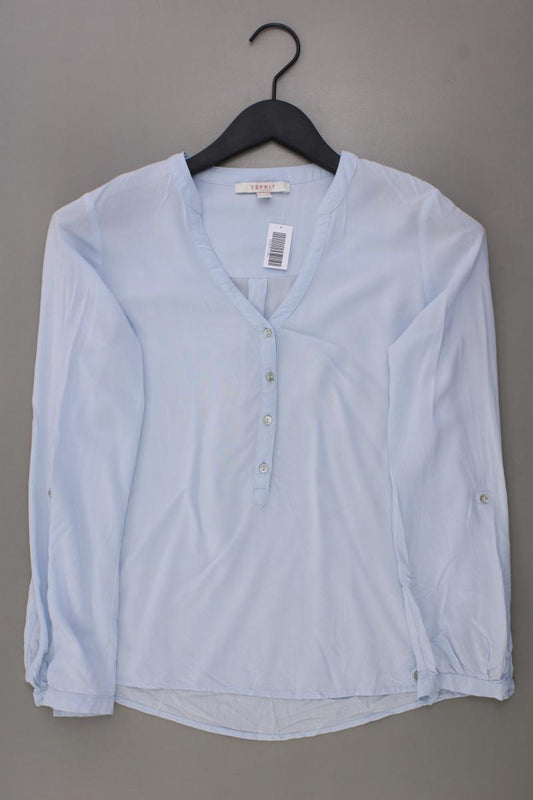 Esprit Langarmbluse Gr. 34 blau aus Viskose
