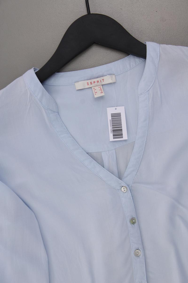 Esprit Langarmbluse Gr. 34 blau aus Viskose