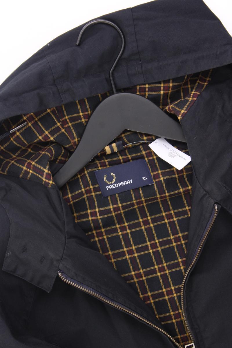 FRED PERRY Kapuzenjacke für Herren Gr. XS neuwertig blau aus Polyester