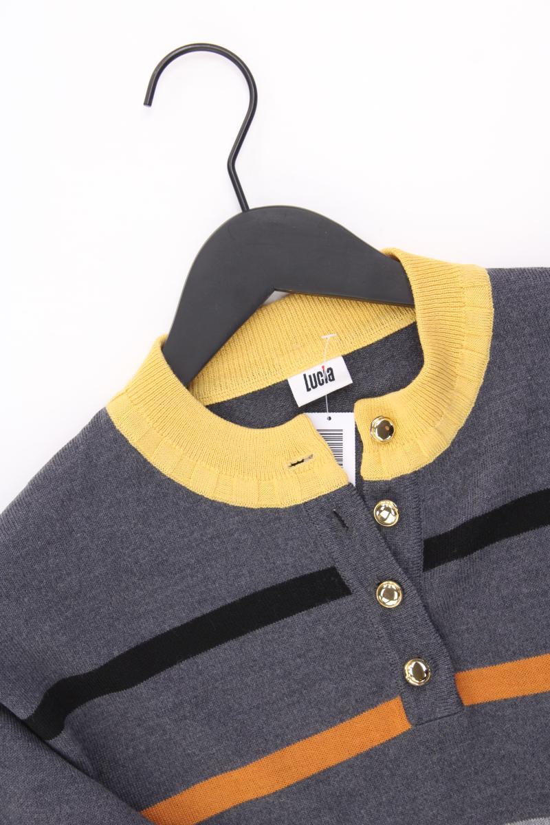 Lucia Feinstrickpullover Gr. 40 neuwertig Vintage grau aus Polyacryl