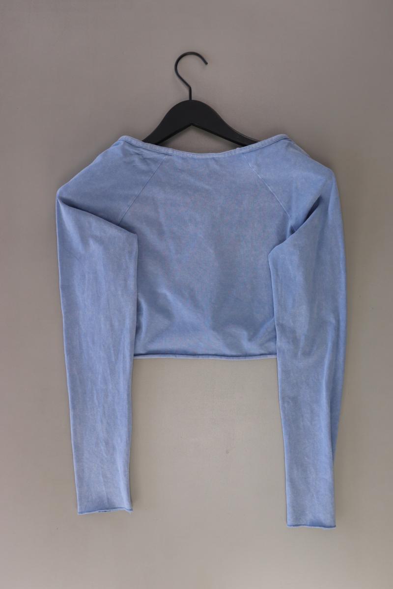 Topshop Strickjacke Gr. M Langarm blau aus Baumwolle