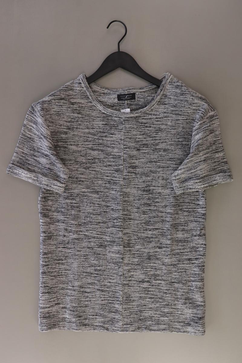 Zara T-Shirt für Herren Gr. M Kurzarm grau aus Baumwolle