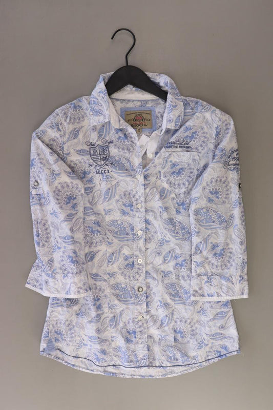 Soccx Langarmbluse Gr. 36 mit Paisleymuster blau aus Baumwolle