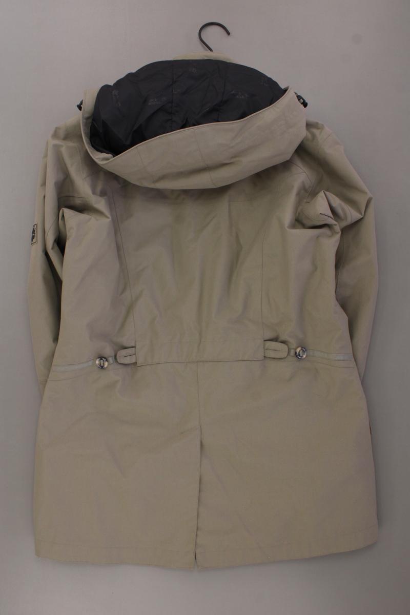 Jack Wolfskin Kapuzenmantel schlammfarben Gr. L grau aus Polyester