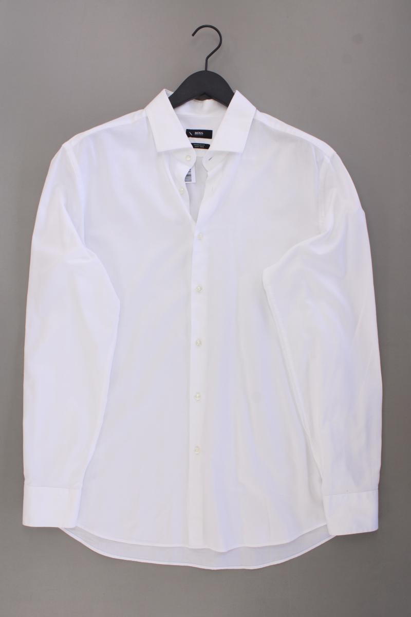 BOSS by Hugo Boss Langarmhemd für Herren Gr. Hemdgröße 44 weiß