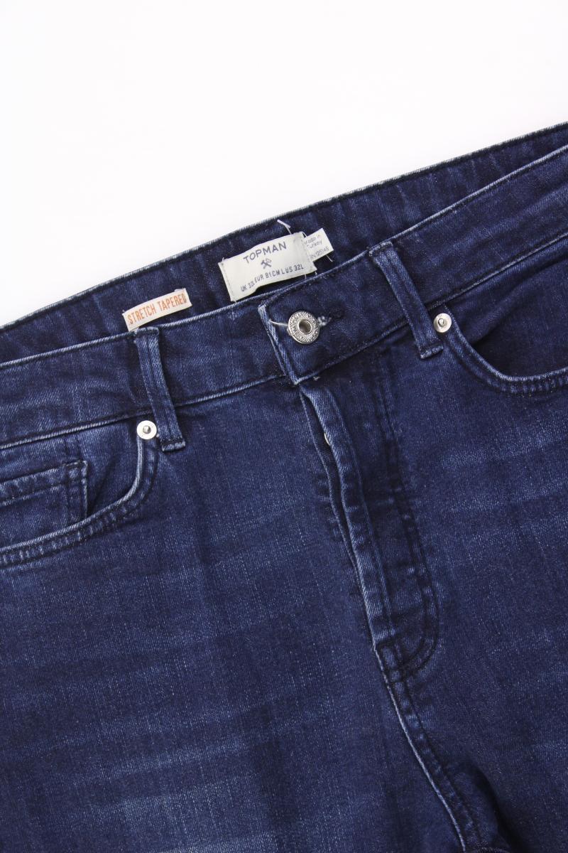 Topman Skinny Jeans für Herren Gr. W32 blau aus Baumwolle