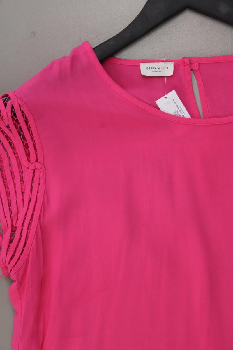 Gerry Weber Kurzarmbluse Gr. 40 neuwertig pink aus Viskose