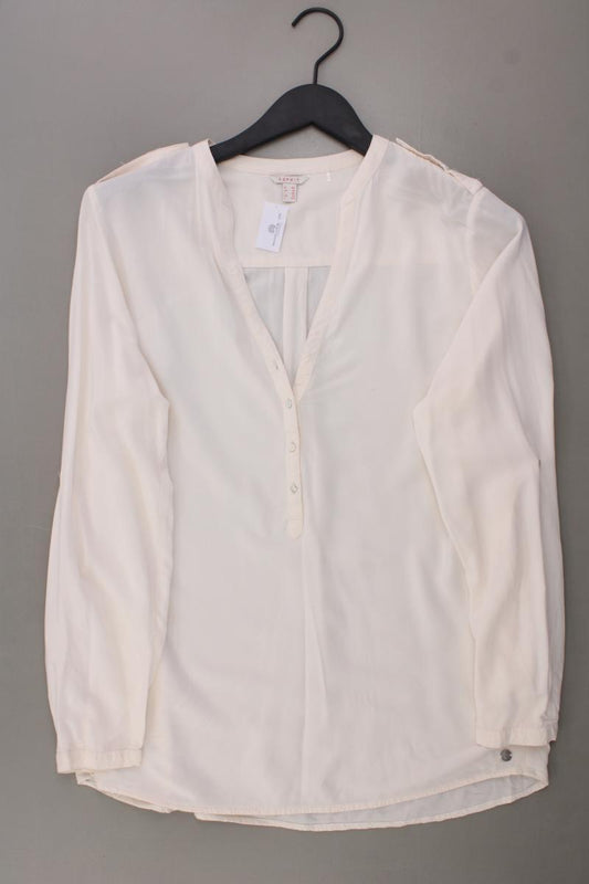 Esprit Langarmbluse Gr. 42 creme aus Viskose