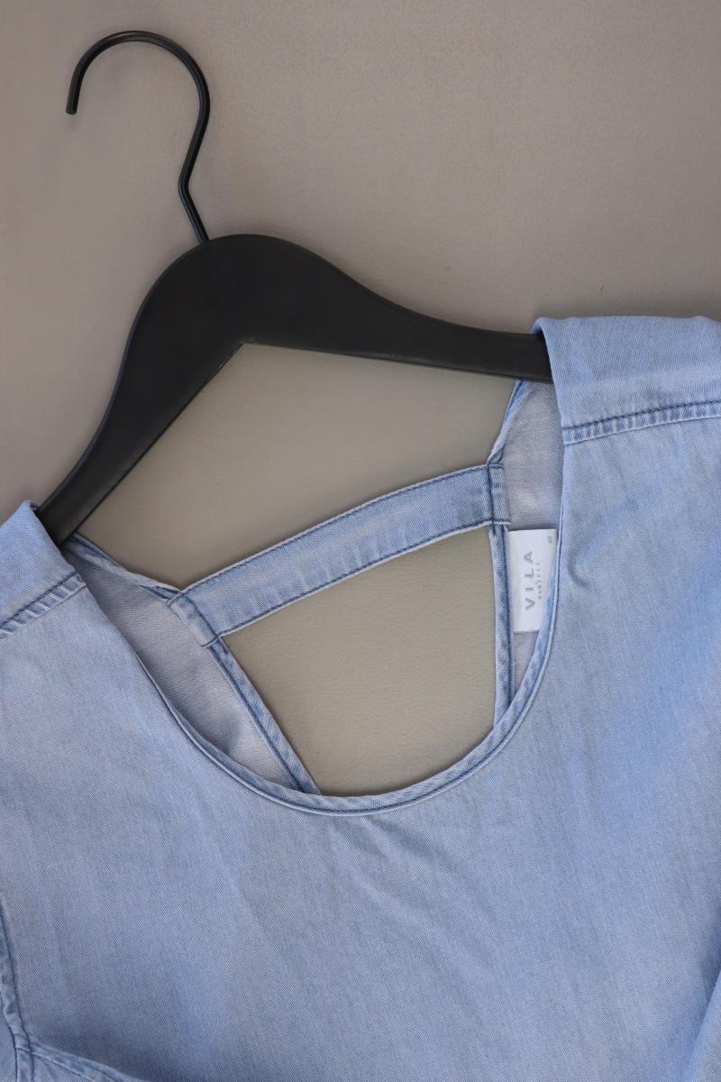 Vila Kurzarmkleid Gr. 40 blau aus Lyocell