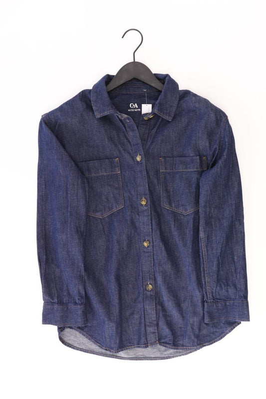 C&A Jeansbluse Gr. 40 Langarm blau aus Baumwolle