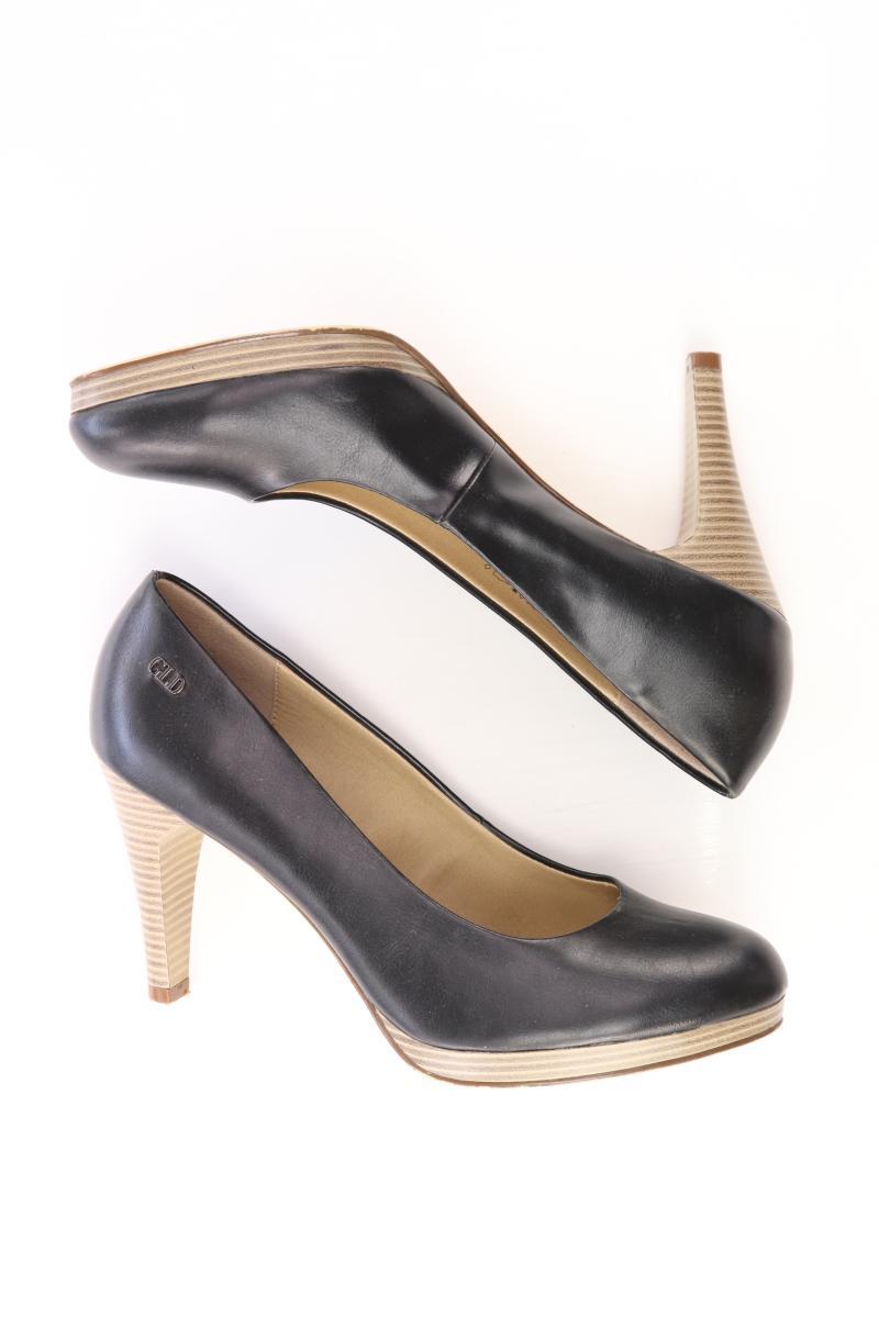 Pumps Gr. 37 schwarz aus Kunstleder