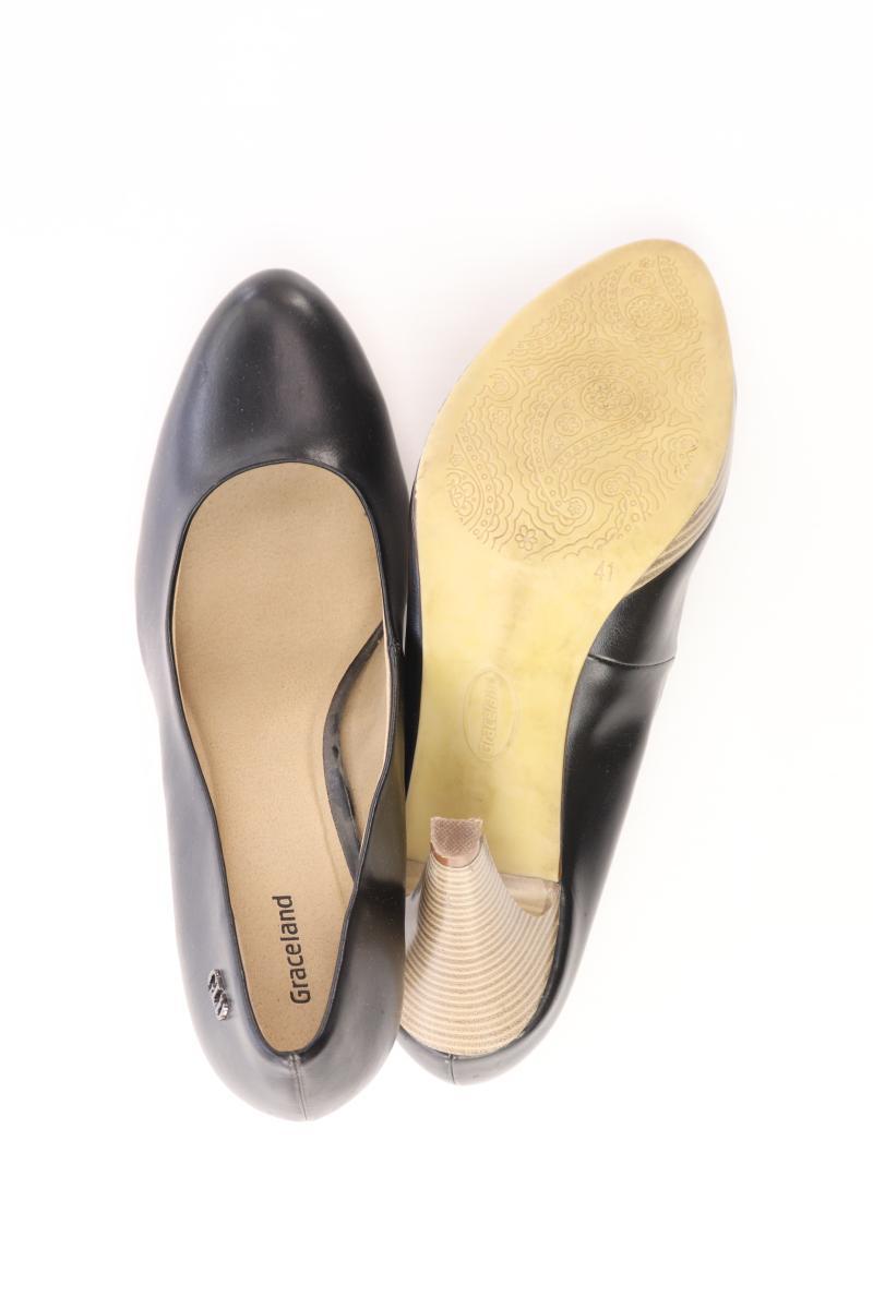 Pumps Gr. 37 schwarz aus Kunstleder
