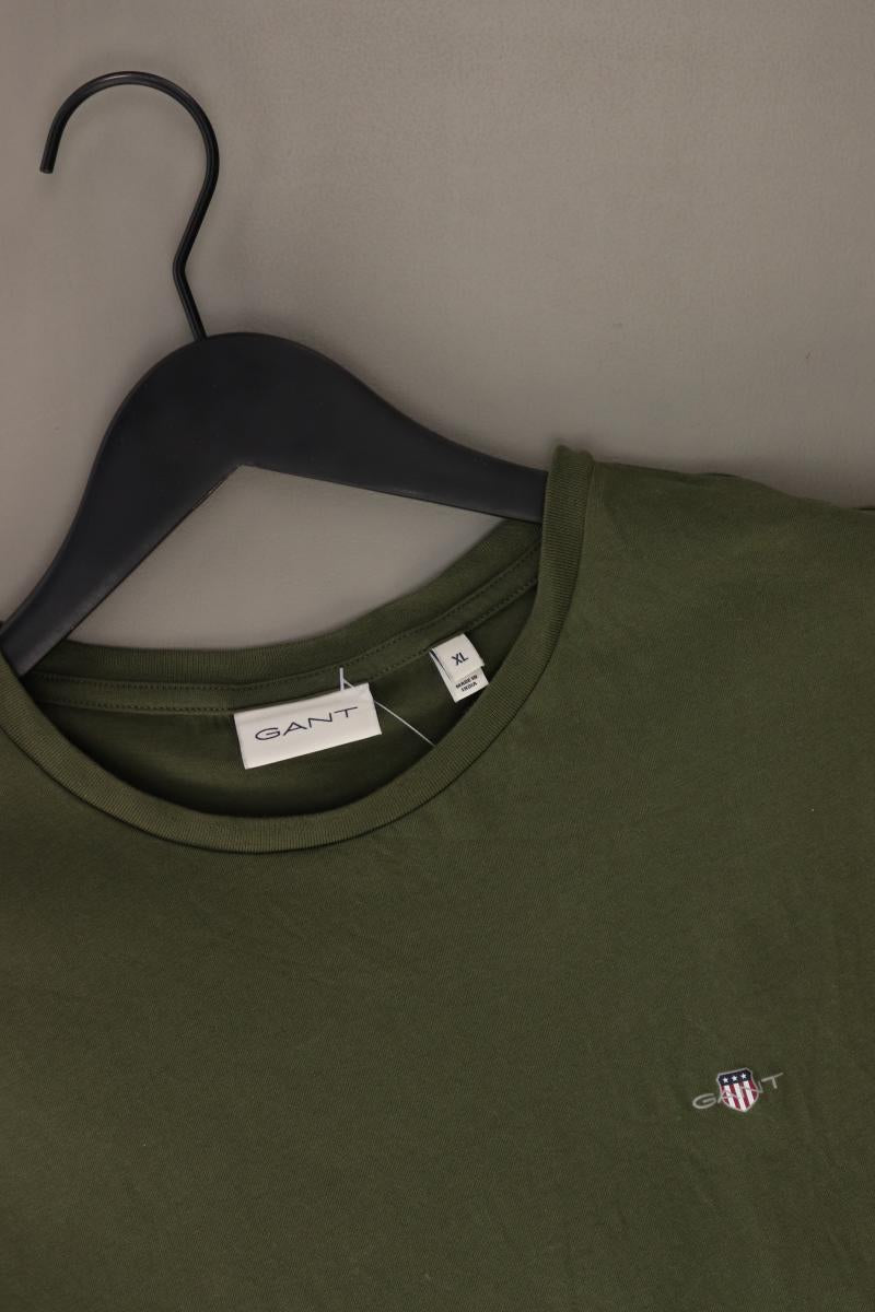 Gant T-Shirt für Herren Gr. XL Kurzarm olivgrün aus Baumwolle