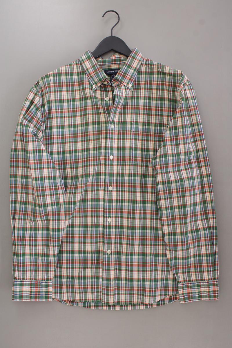 Lands' End Karohemd für Herren Gr. XL kariert neuwertig Langarm grün