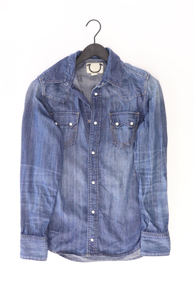 True Religion Langarmhemd für Herren Gr. S blau aus Baumwolle