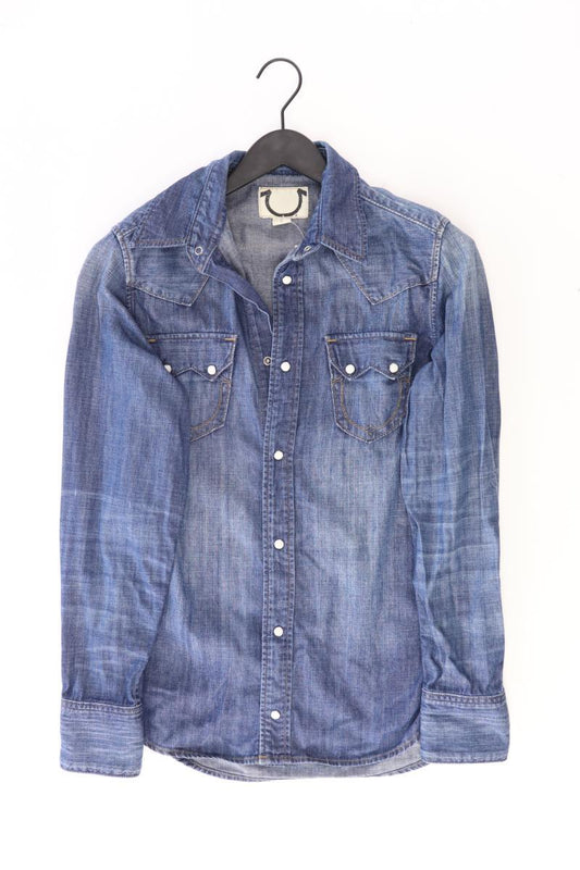 True Religion Langarmhemd für Herren Gr. S blau aus Baumwolle