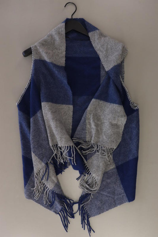 Steilmann Poncho Gr. 48 kariert blau