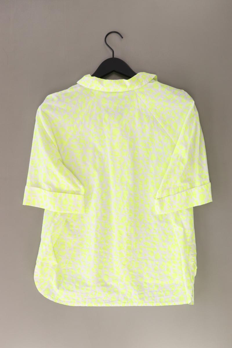 edc by Esprit Kurzarmbluse Gr. M mit Tierdruck gelb aus Baumwolle
