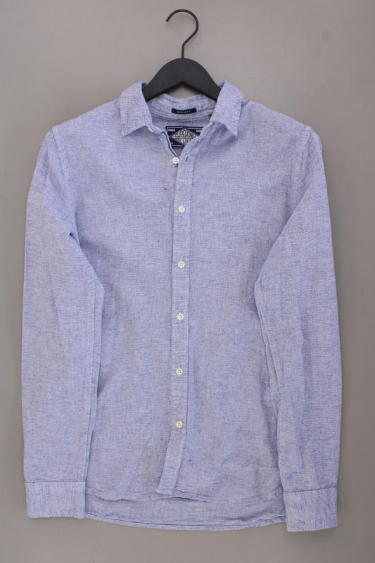 Superdry Langarmhemd für Herren Gr. M blau aus Baumwolle