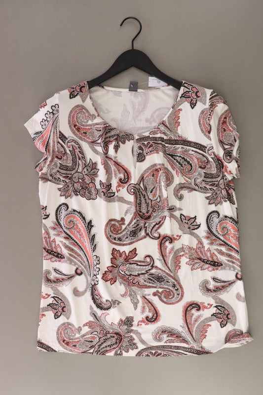 s.Oliver Premium Kurzarmbluse Gr. 44 mit Paisleymuster creme
