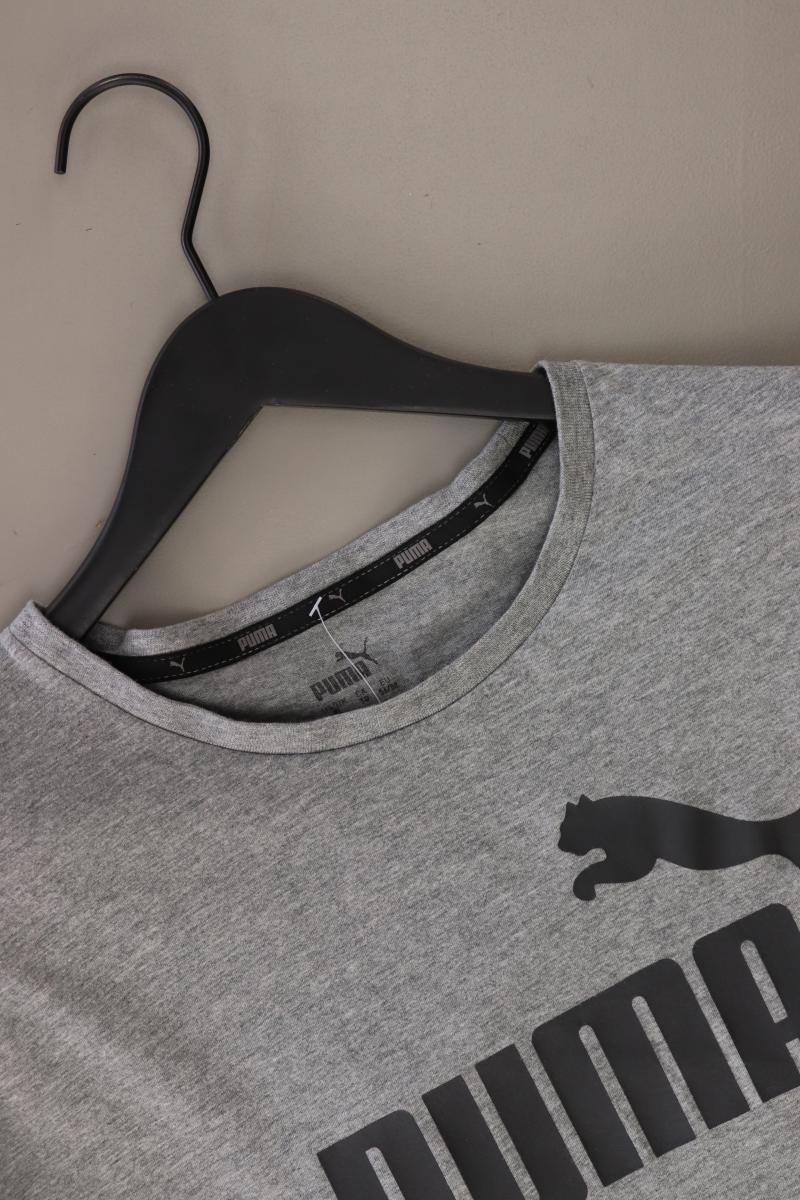 Puma Printshirt für Herren Gr. 56/58 Kurzarm grau aus Baumwolle