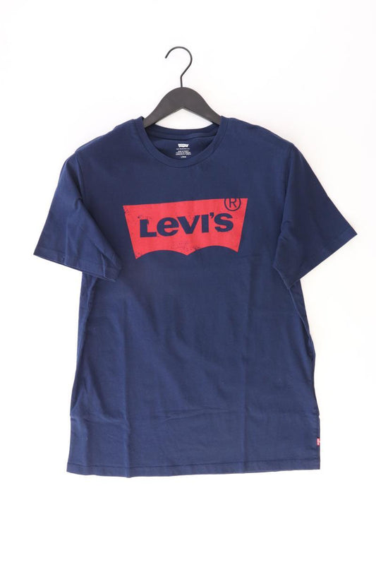 Levi's Printshirt Gr. L Kurzarm blau aus Baumwolle