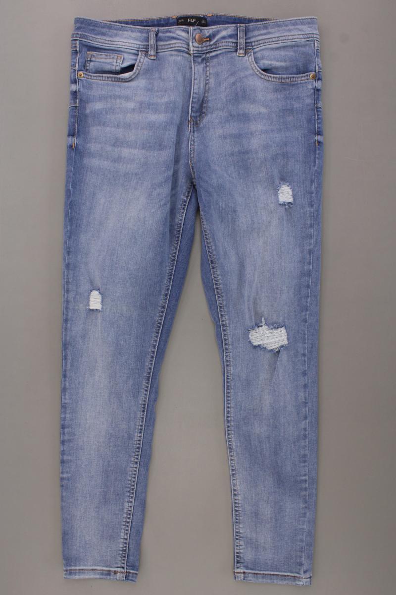 F&F Skinny Jeans Gr. 42 blau aus Baumwolle