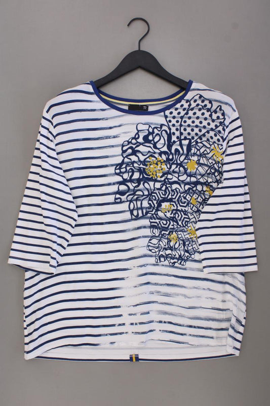 Rabe Ringelshirt Gr. 44 gestreift 3/4 Ärmel blau aus Baumwolle