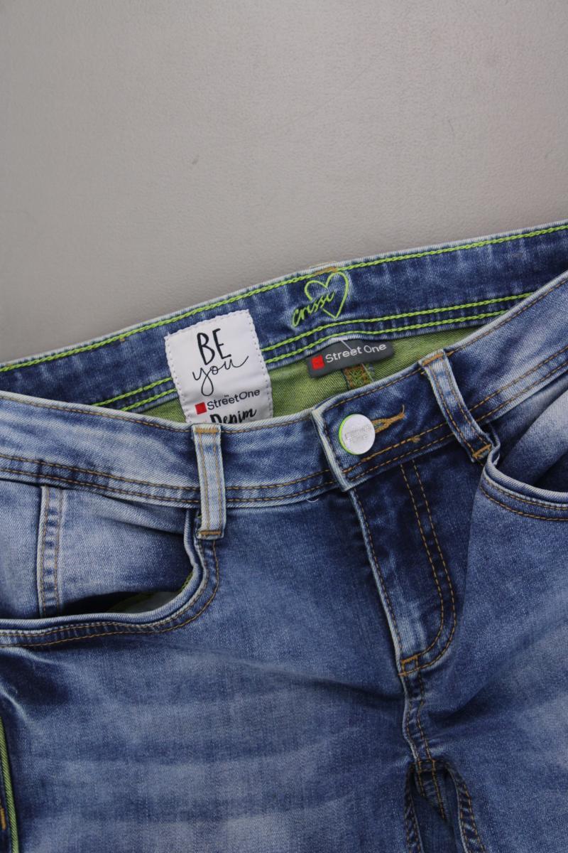 Street One Skinny Jeans Gr. W27 blau aus Baumwolle