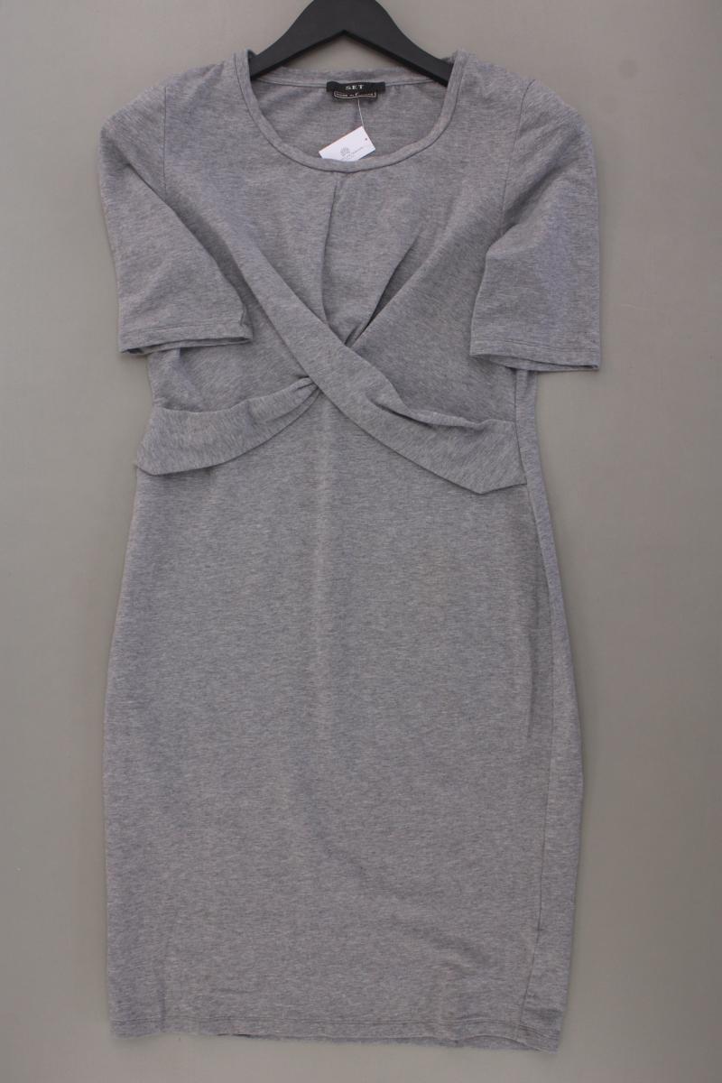 Set Bleistiftkleid Gr. 38 Kurzarm grau aus Baumwolle