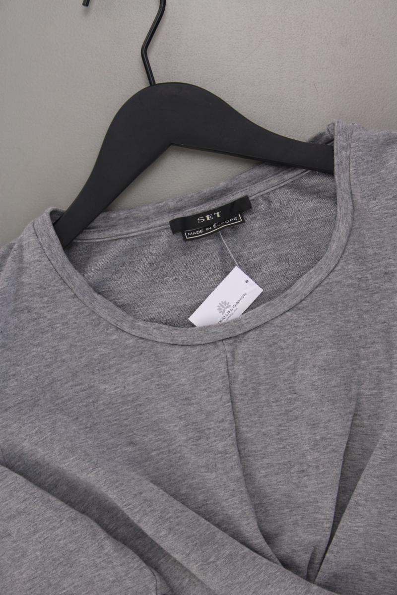 Set Bleistiftkleid Gr. 38 Kurzarm grau aus Baumwolle