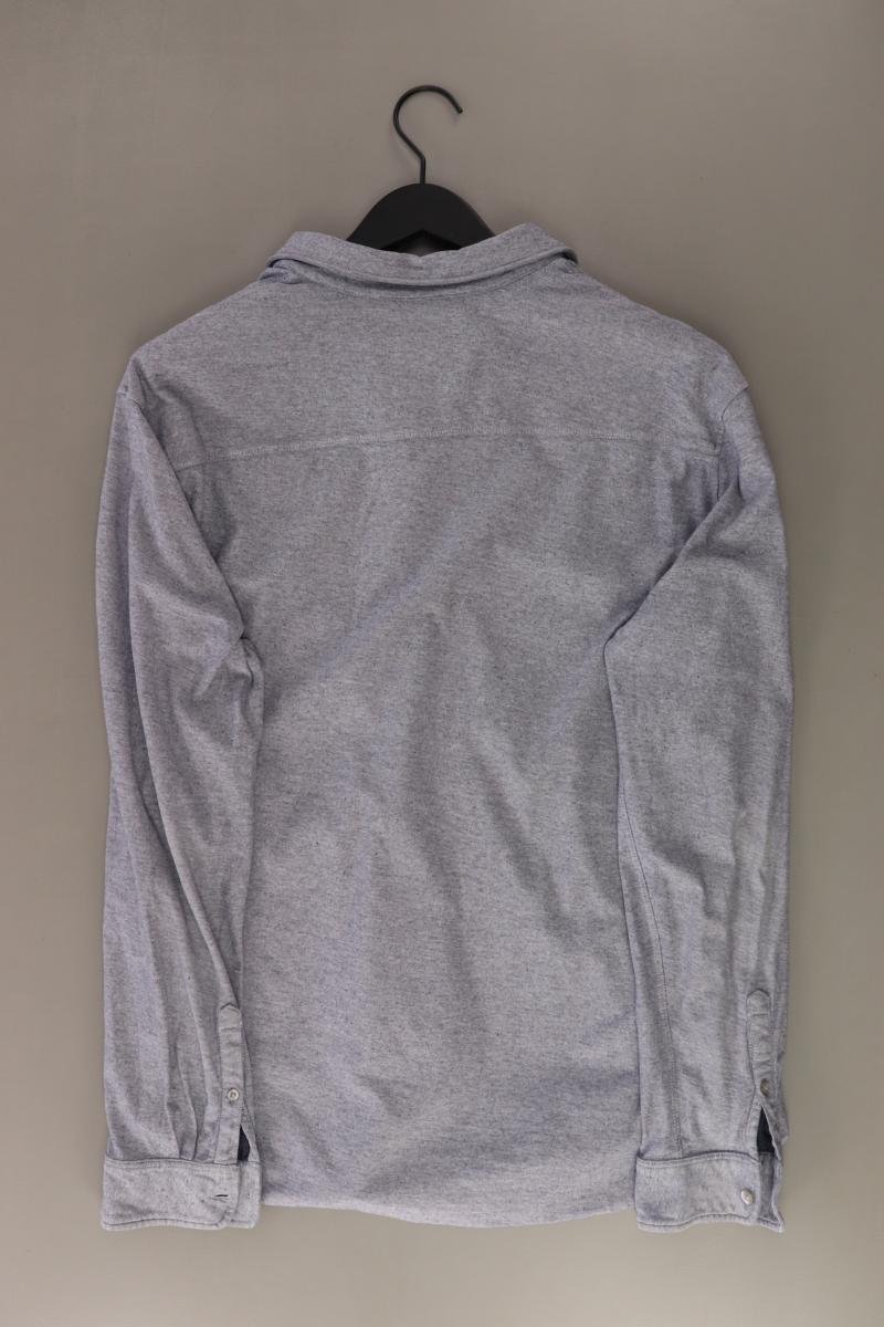 Tom Tailor Langarmhemd für Herren Gr. XL blau aus Baumwolle