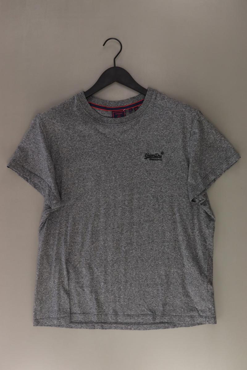 Superdry T-Shirt für Herren Gr. XXL Kurzarm grau aus Baumwolle