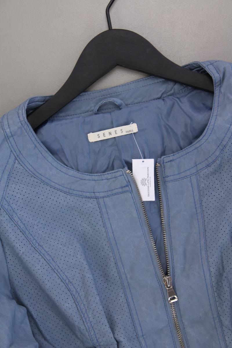 Senes Paris Kunstlederjacke Gr. L blau aus Polyurethan