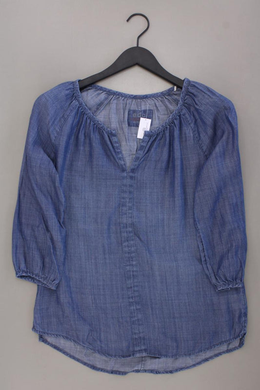 edc by Esprit Classic Bluse Gr. S neuwertig 3/4 Ärmel blau aus Lyocell