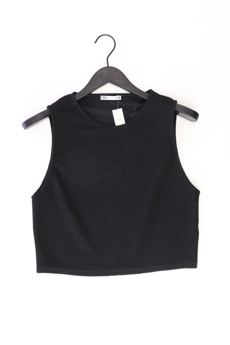 Zara Crop Top Gr. L schwarz aus Polyester