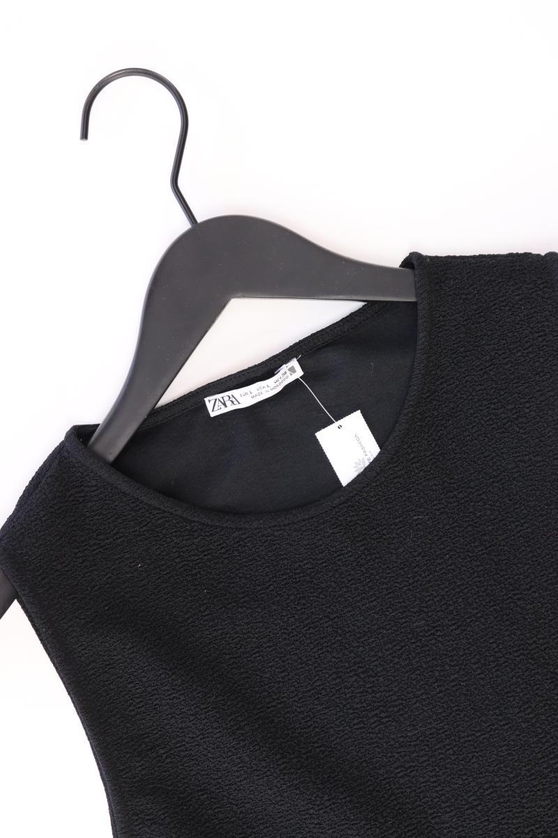 Zara Crop Top Gr. L schwarz aus Polyester