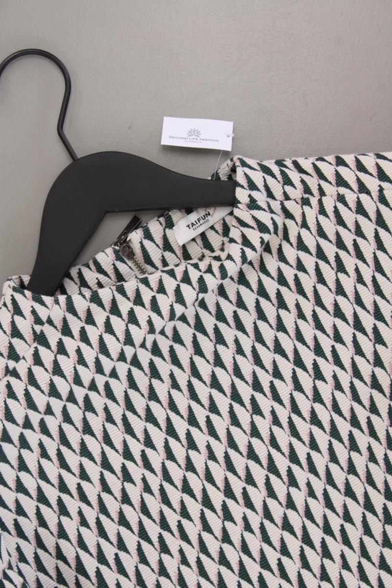 Taifun Classic Pullover Gr. 38 geometrisches Muster neuwertig grün aus Polyester