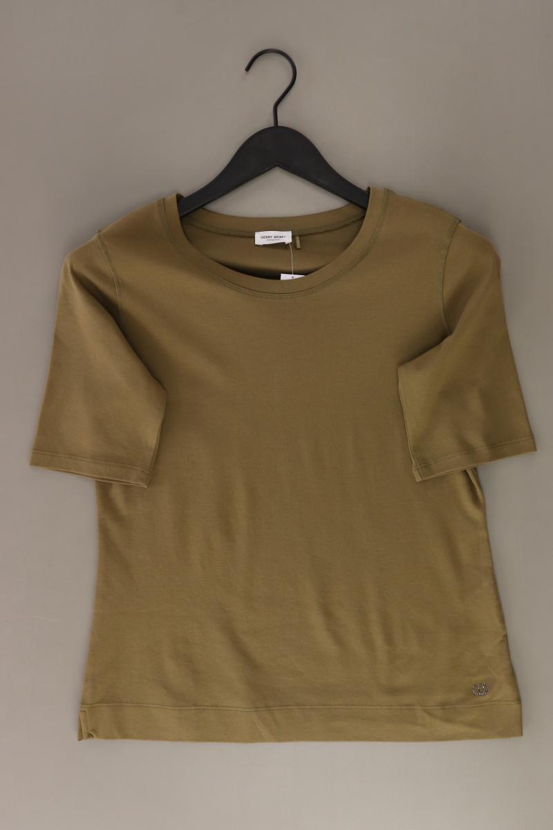 Gerry Weber T-Shirt Gr. 36 Kurzarm olivgrün aus Baumwolle