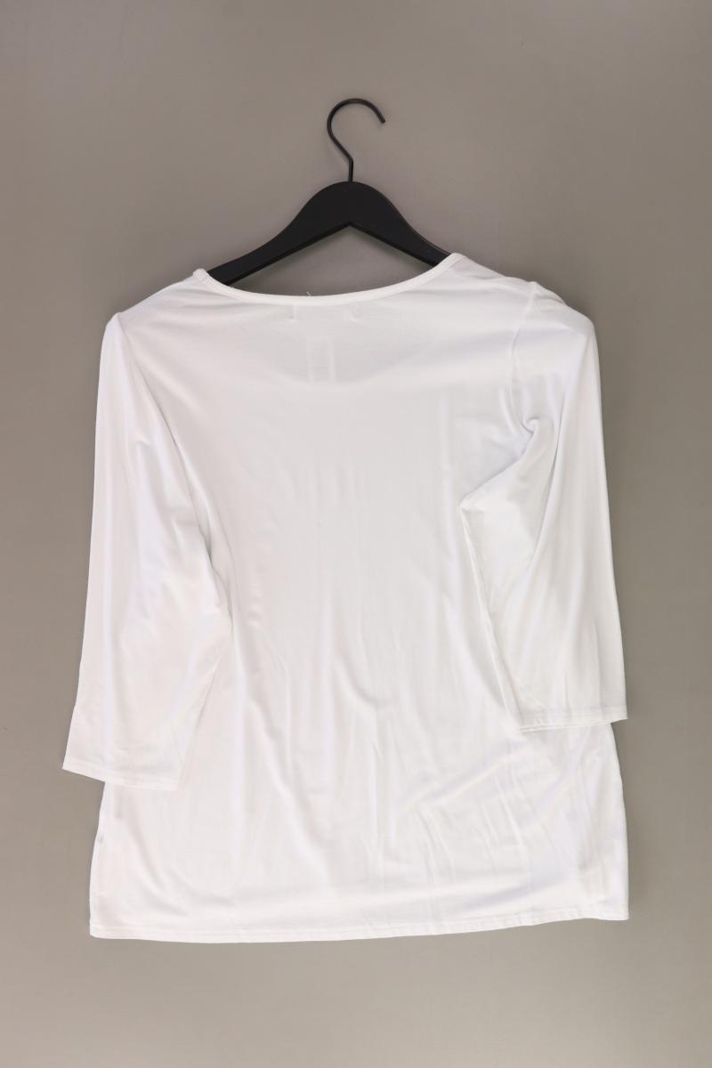 Zizzi Regular Shirt Gr. L 3/4 Ärmel weiß aus Viskose