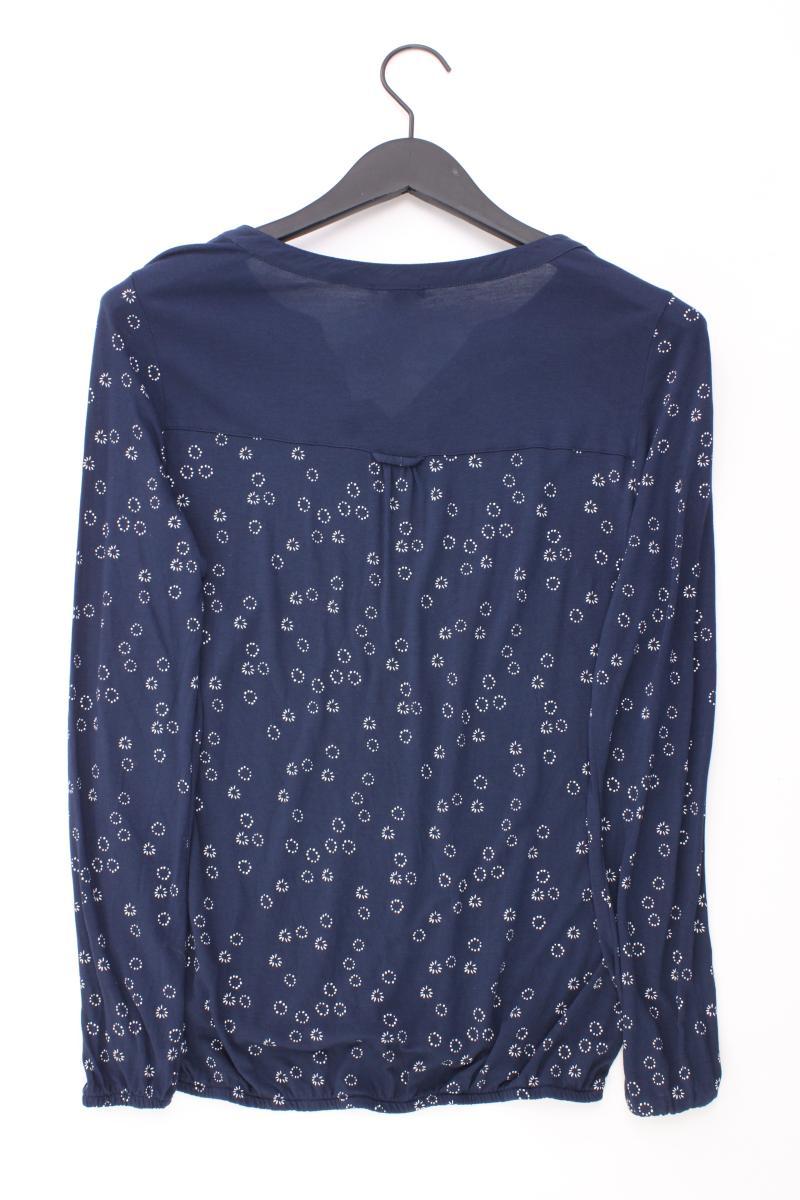 Esprit Shirt mit V-Ausschnitt Gr. S Langarm blau