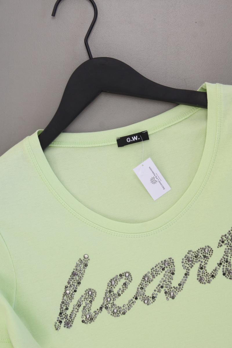 Gerry Weber T-Shirt Gr. 44 neuwertig Kurzarm grün aus Baumwolle