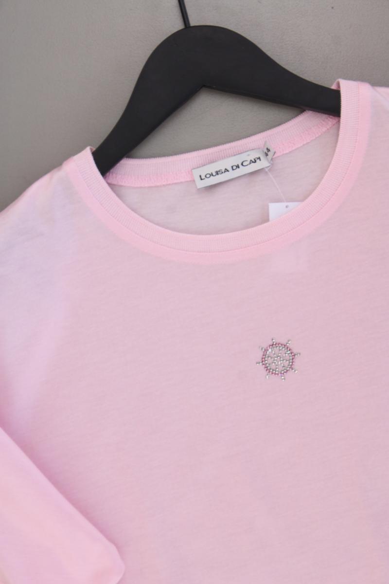 Louisa Di Carpi T-Shirt Gr. 44 neuwertig Kurzarm rosa aus Polyester