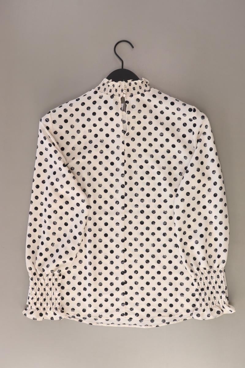 Colléction L. Bluse Gr. 40 gepunktet Langarm creme aus Polyester