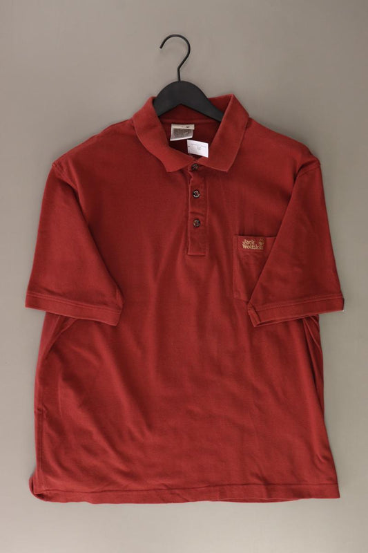 Jack Wolfskin Poloshirt für Herren Gr. XL Kurzarm braun aus Baumwolle