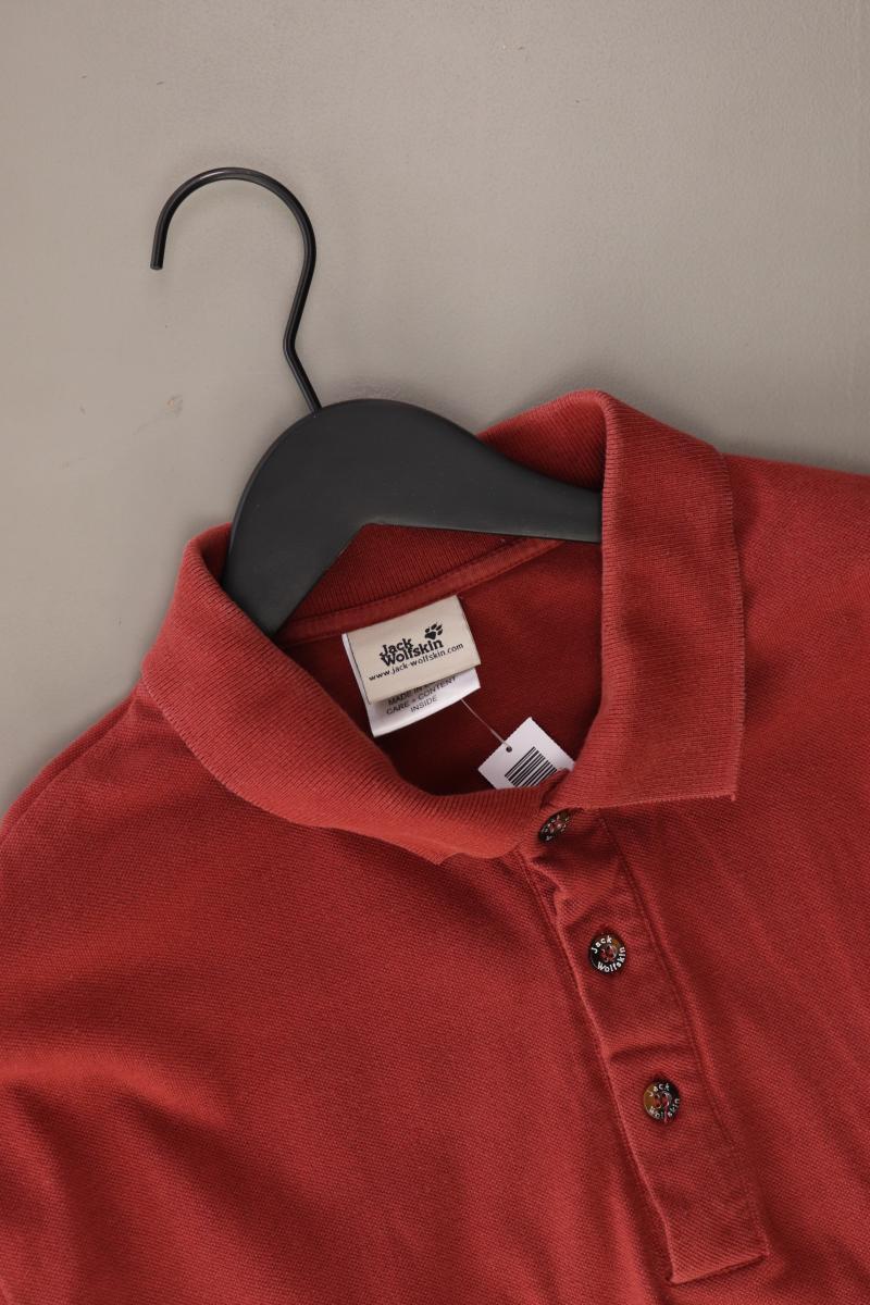 Jack Wolfskin Poloshirt für Herren Gr. XL Kurzarm braun aus Baumwolle