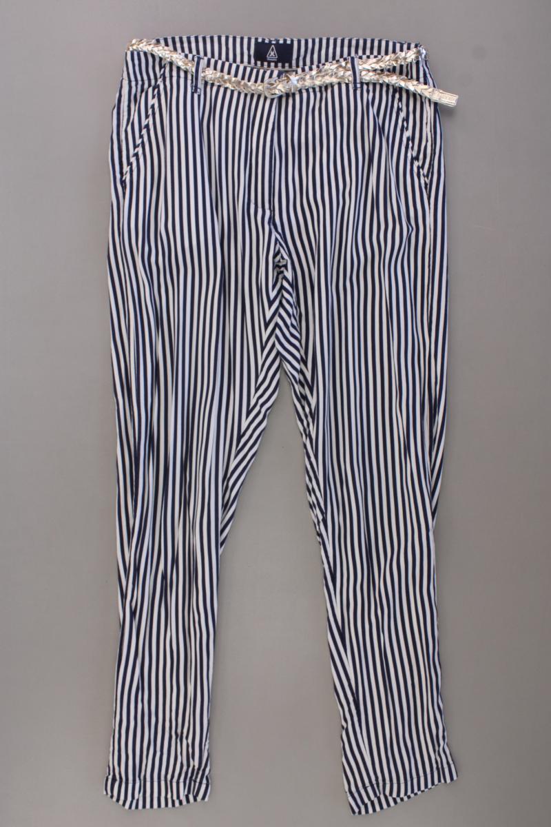 Gaastra Stoffhose Gr. S gestreift mit Gürtel blau aus Viskose