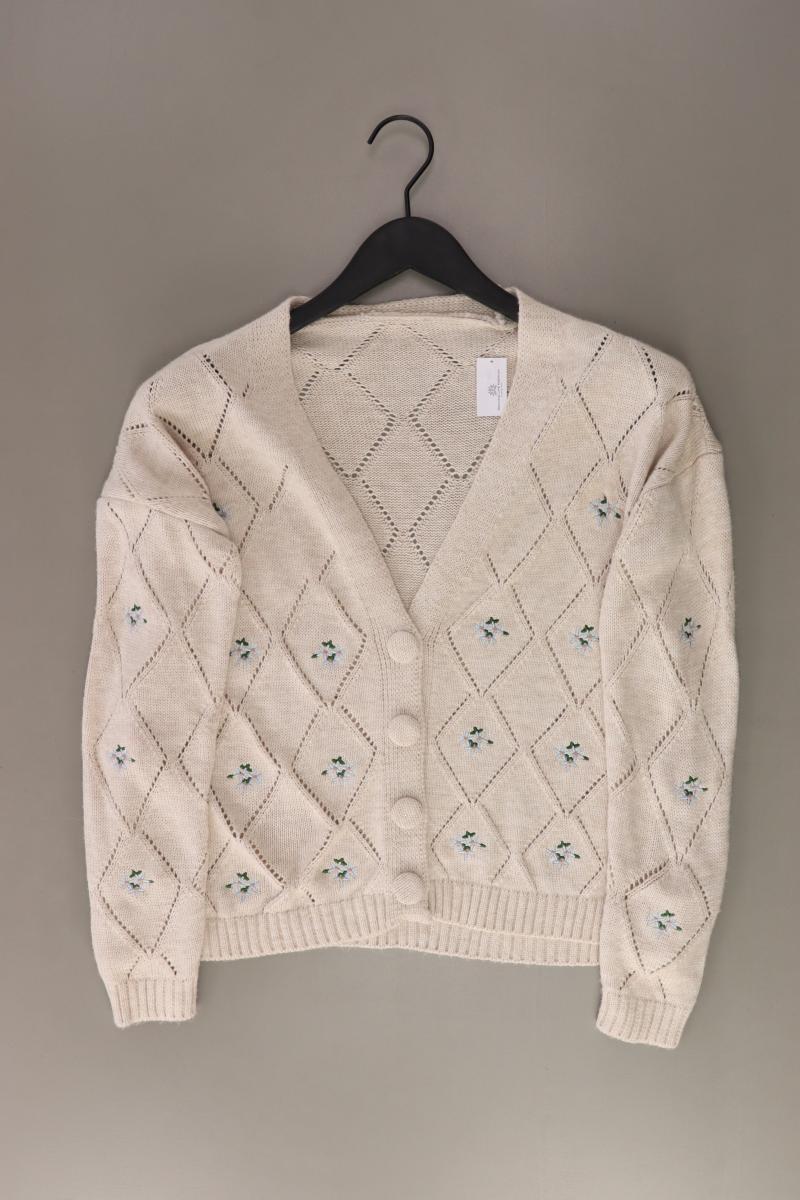 Trachtencardigan Gr. XL Langarm creme aus Polyester