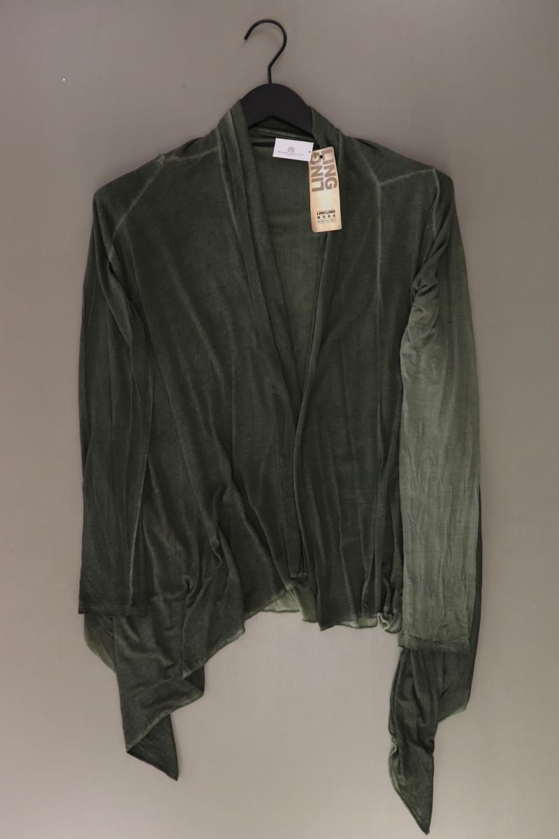 Ling Ling Moda Cardigan Gr. OneSize neu mit Etikett Langarm olivgrün