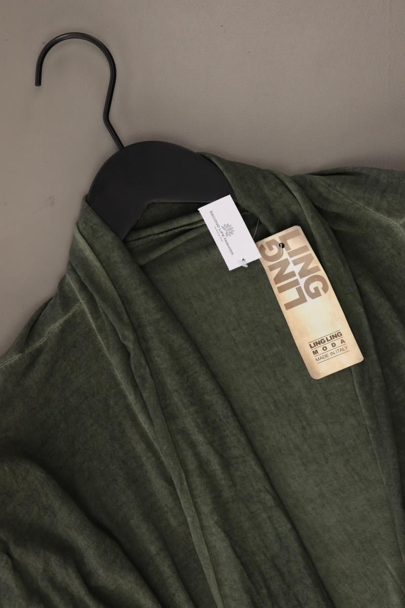 Ling Ling Moda Cardigan Gr. OneSize neu mit Etikett Langarm olivgrün